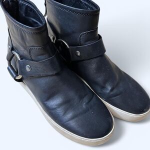 Frye Black Leather Moto Boots – Edgy & Stylish - Women’s Size 7